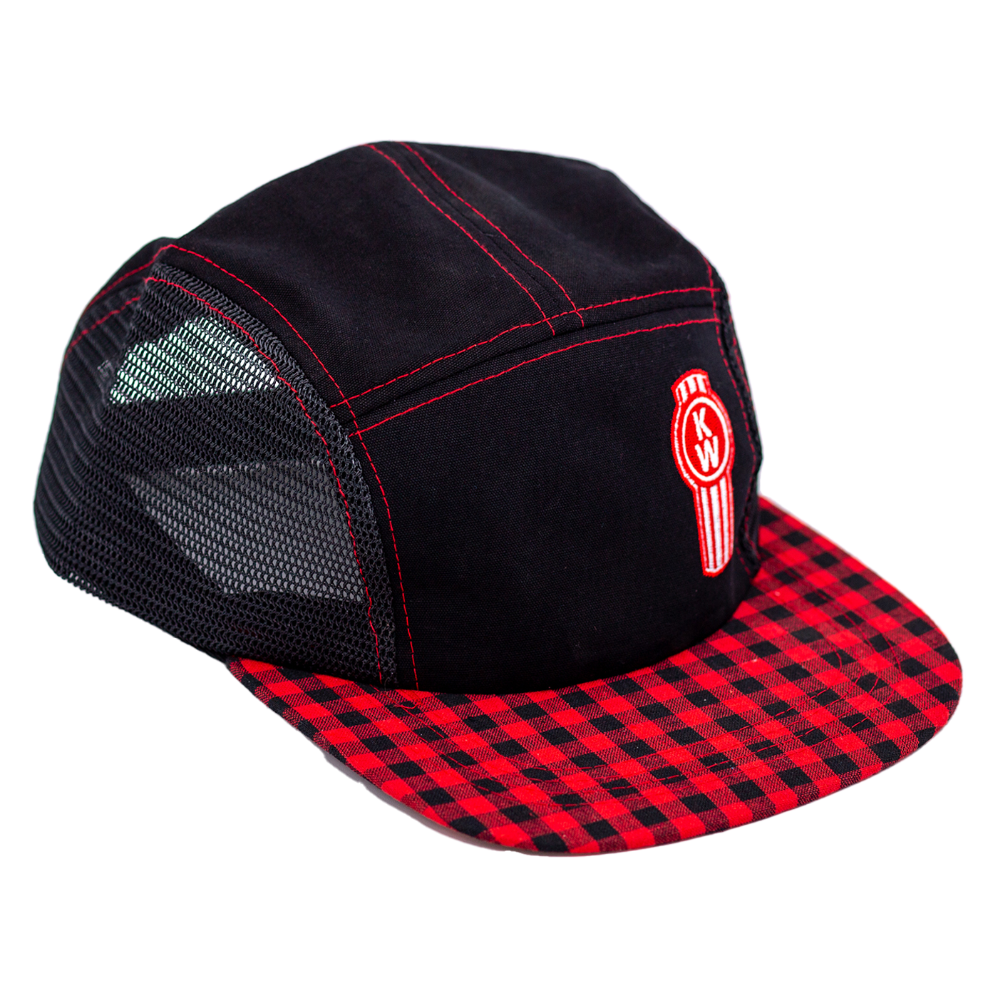 Casquette à carreaux rouge & noire